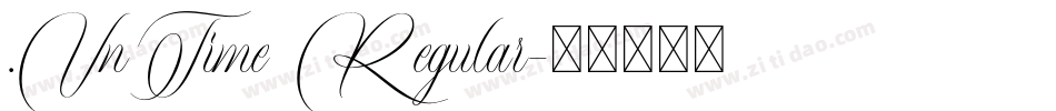 .VnTime Regular字体转换